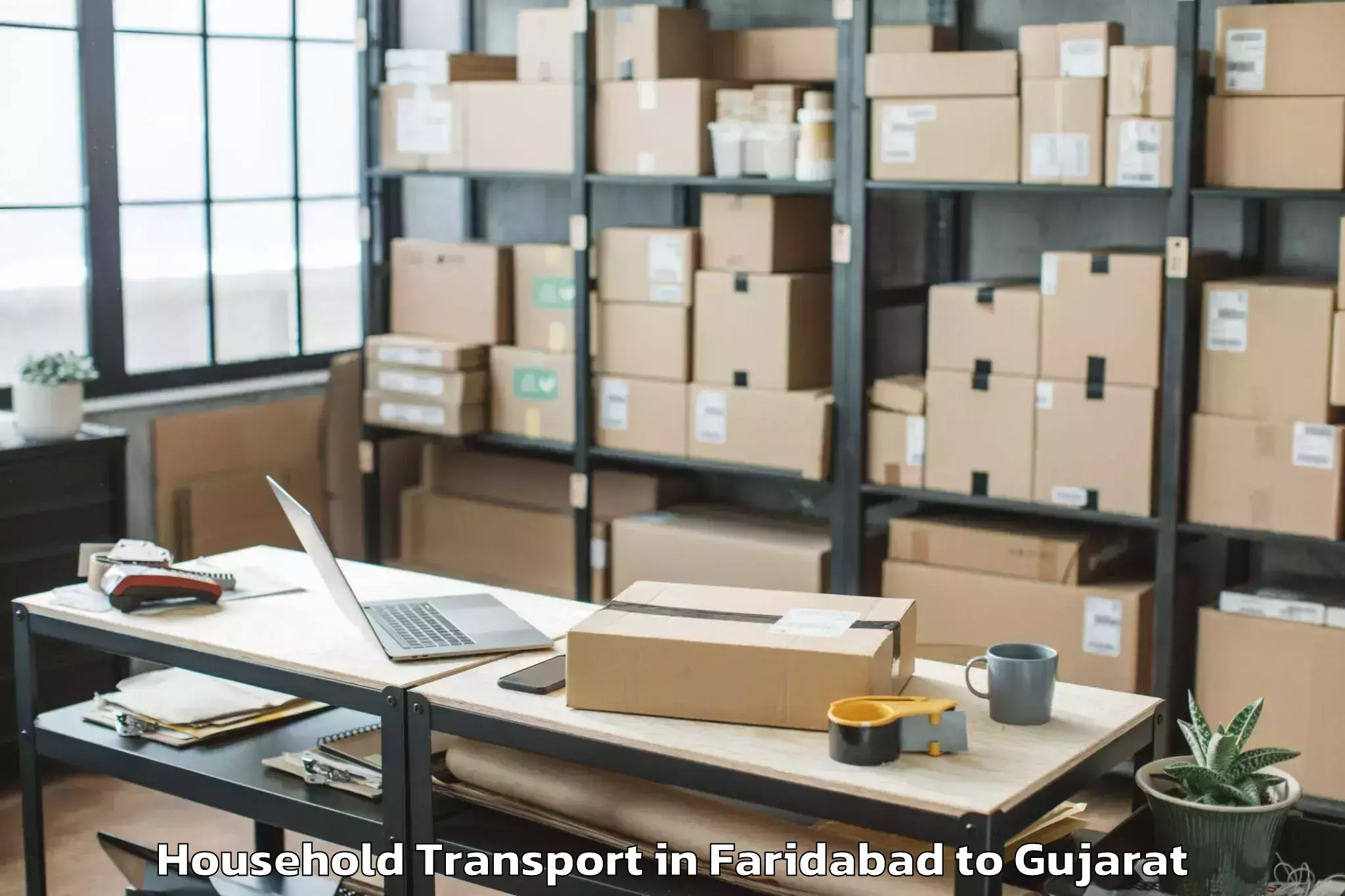 Hassle-Free Faridabad to Kadana Household Transport